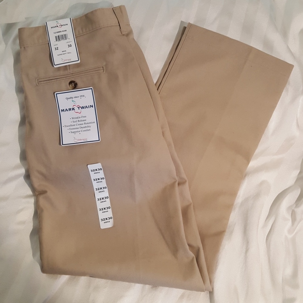Mark Twain khaki uniform pants 32/30 nwt